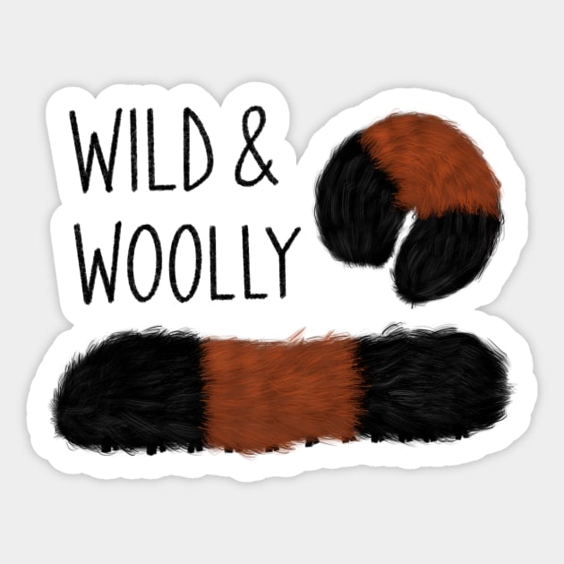 Wild and Woolly - Woolly Bear Caterpillar Sticker by FernheartDesign